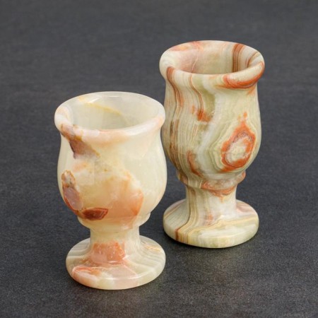 Set of glasses "Grace", 2 pcs 3.5x7.5 cm, onyx