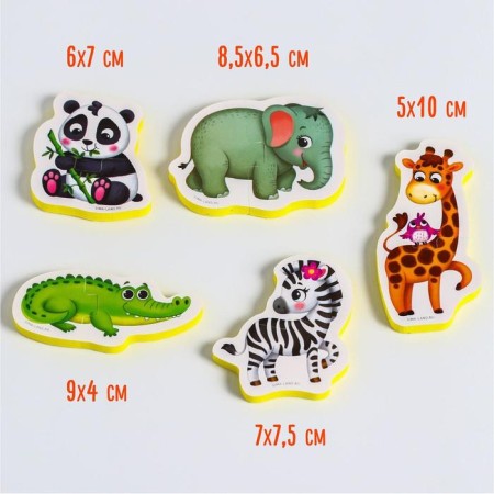 Soft puzzle for kids "Africa", 5 puzzles, crumb I-1