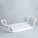 The bath seat is sliding, white color