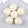 Beads for creativity plastic "Pearls White" d = 2.2 cm set 6 pcs