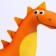 Antistress toy "Dino" orange