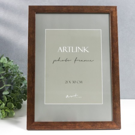 Plastic photo frame "Emma" 21x30 cm, brown-1