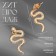 Earrings Metal "Snake" Uroboros Mini, Color Gold