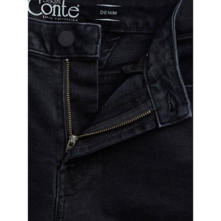 Women's jeans with a high landing CONTE Elegant Mom Fit, size M, color Washed Black-8