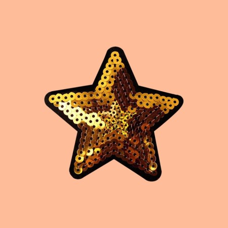 Thermal appliance "Zvezda", with sequins, d = 7.5 cm, gold color-1