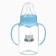 A bottle for feeding "baby raccoon" 150 ml, cylinder, with handles, blue color