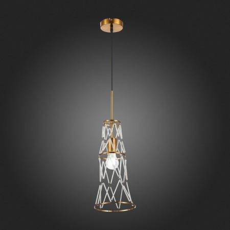 Suspension lamp ST LUCE. SL1016.203.01. Narrio. 1x60 W, E27, 18x18 cm, golden color-7