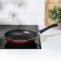 The “Expert” pan, D = 24 cm, plastic handle, anti -stick coating, burgundy color