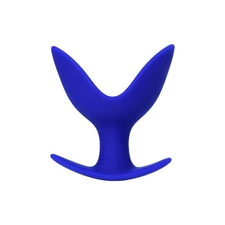 Expanding anal plug Bloom, silicone, blue color, 9.5 cm, d = 7 cm-2