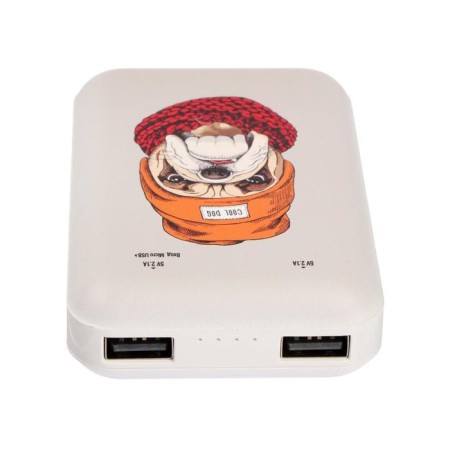 External battery Ritmix RPB-10007, 10,000 mAh, 2xUSB, 2.1 A, bulldog-1