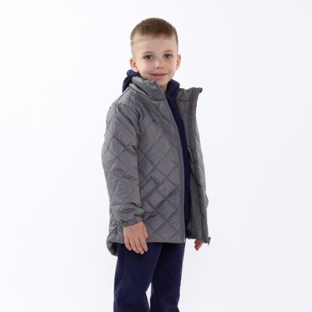Children's jacket quilted, gray color, height 116 cm-3