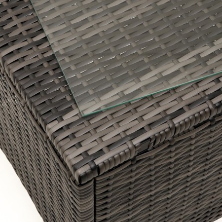 Garden table "Bordeaux" Journal, weaving: artificial rattan, 45 x 45 x 45 cm-2