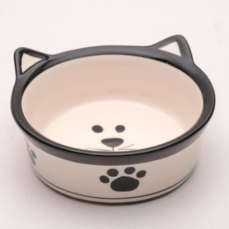 Ceramic bowl "Wintering cat" 200 ml 11 x 4.8 cm, white-black,-2