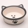 Ceramic bowl "Wintering cat" 200 ml 11 x 4.8 cm, white-black,