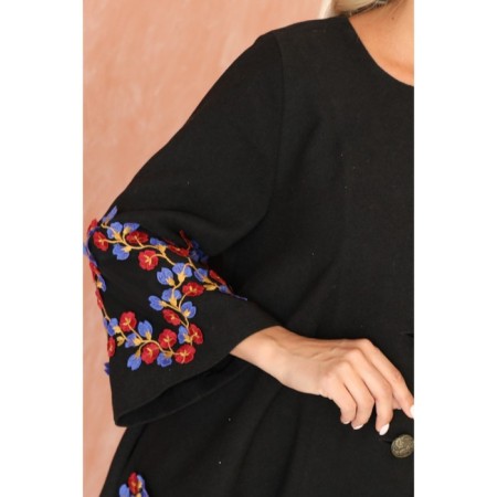 Female coat, size 46, black color-6