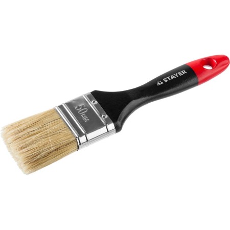 Brush flat Stayer Universal 0104-050, natural bristles, wooden handle, 50 mm-1
