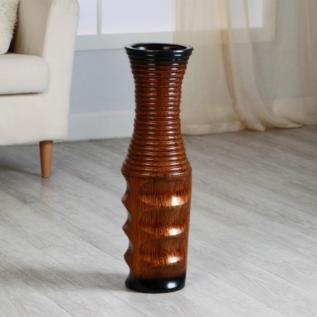 VAZA Keramics Floor "Medea" waist, 17x60 cm d-13 cm, brown