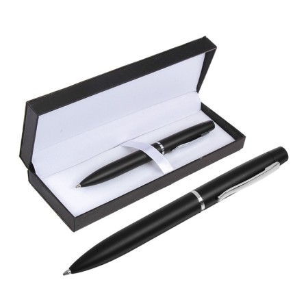 Gift handle, ball "graphite" in the leatherette case, rotary, black-silver case