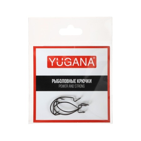 Offset hooks Yugana Wide Range Worm Big Eye, No. 8, 4 pcs.