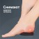 Shoes for shoes, adhesive base, 8.3 × 6.5 cm, steam, black color