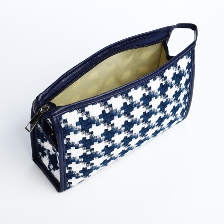 Cosmetic bag with lightning, white/blue color-2
