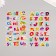 Stick plastic volumetric "letters and animals" mix 20.4x9.7 cm