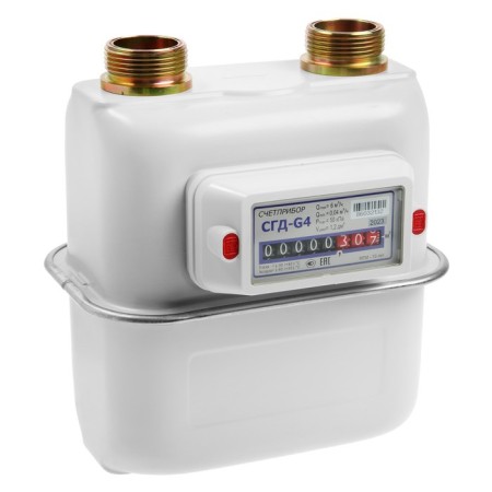 Gas meter "Account PROBRIBOR" SGD-4, 1 1/4 ", left-handed