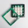 Box for sweets, confectionery packaging, 16 cells, “malachite” 17.7 x 17.7 x 3.8 cm