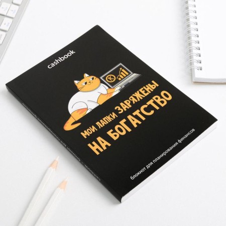 Smart notebook CashBook A6, 68 sheets "Cat Prosperogolik"-1