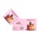 Mini-postcard double "Congratulations!" Cat on the cake, 6.5 x 6.5 cm