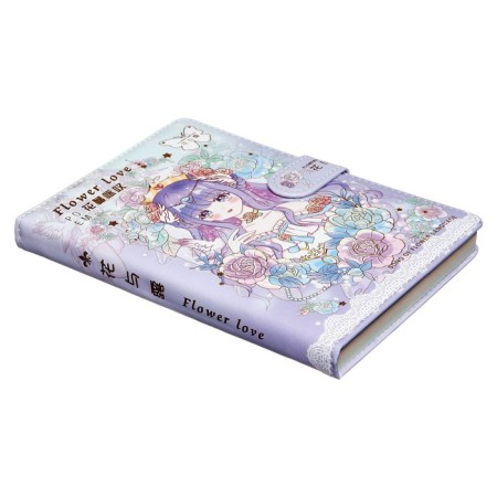 Gift notebook, A6+, 132 sheets, color block, with a stream on a magnet, PVC cover, "Anime", mix-5