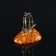 Sailing souvenir, brass, amber resin, 1.9x0.6x1.6 cm