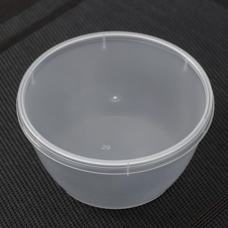 A plastic disposable can with a lid "Suditsa", 360 ml, d = 11.2 cm, the color is transparent-1
