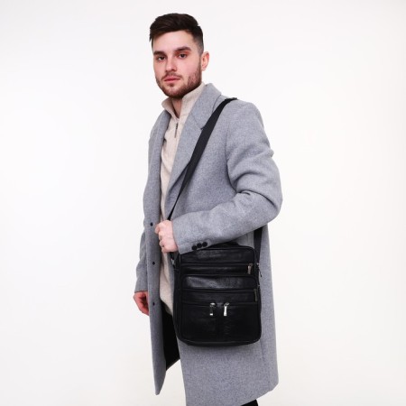 Male bag, black color-6