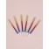 Candles for the cake "High spiral", 6 pcs, yellow gradient, red, blue