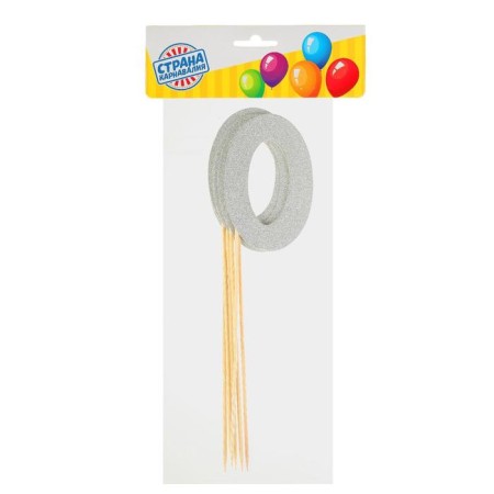 Topper in the “0” cake, set 6 pcs., Mix color-1