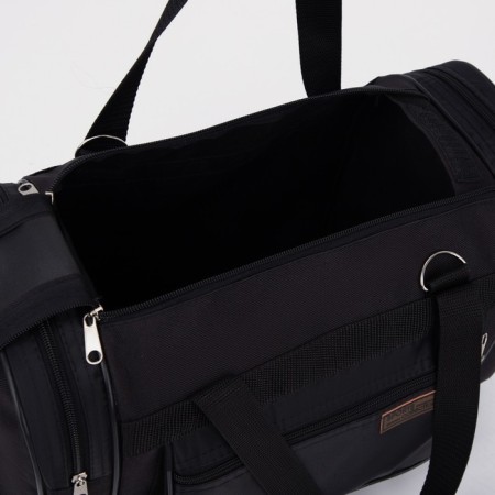 Sports bag with lightning, 3 outer pockets, black color-2
