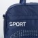 Sports bag with lightning, external pocket, blue color