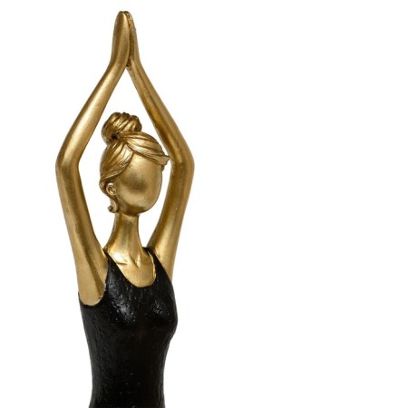 Figure "Yoga Lotus", 135 × 90 × 245 mm, gold / black color-2