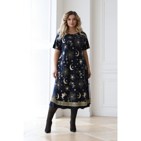 Women's dress, size 48, blue color