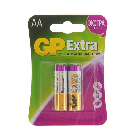 Battery Alkalin GP Extra, AA, LR6-2BL, 1.5V, blister, 2 pcs.
