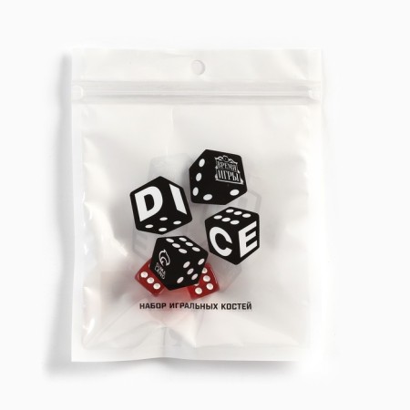 Dice play "Game time", 1.6 x 1.6 cm, set 2 pcs, red-3