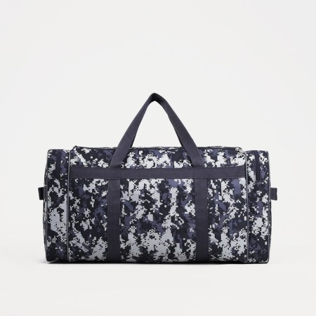 Road bag on lightning, 3 external pockets, a long belt, camouflage color/gray-1