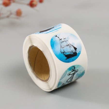 Stick Paper "Sea theme" d = 2.5 cm 252 pcs in roll-5