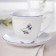 Rococo geese coffee pair, 170 ml, saucer 12.5 cm