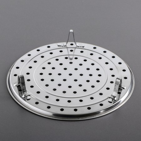 A double steel steel on legs, d = 26 cm, silver color-2