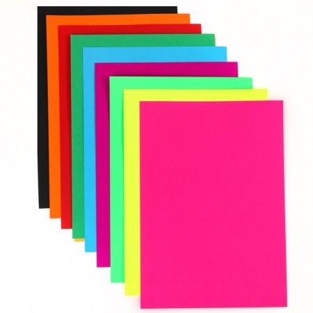 Cardboard tinted, A4, 10 sheets, 10 colors, moped, bilateral, in a bag, 200 g/m², cold heart-2