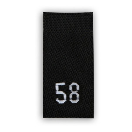 Textile strip “58”, 4.6 x 1.1 cm, black color-2