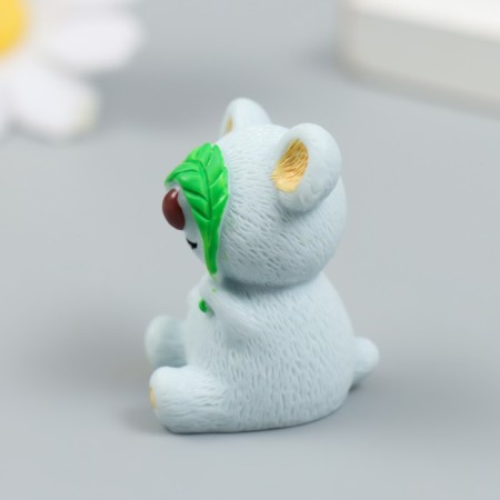 Figure for Florarium Polystone "Koala is covered with a leaf" 2.7x3.5 cm-3