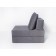 Armchair-bed "Octa", size 75x100 cm, gray color, velor